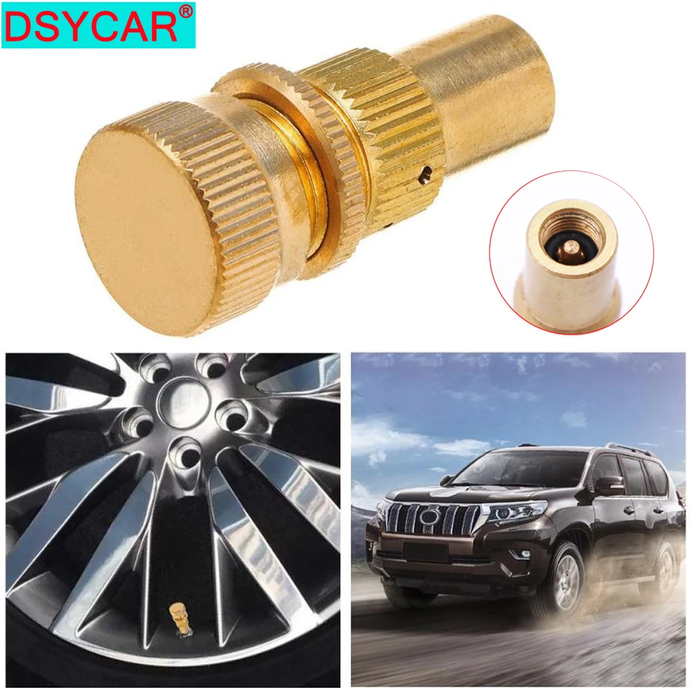 DSYCAR 1Pcs Universal Car Tire Deflators Accessories Kit Offroad Brass Automatic Auto Tyre Bleeder Set Valve 6-30 PSI New