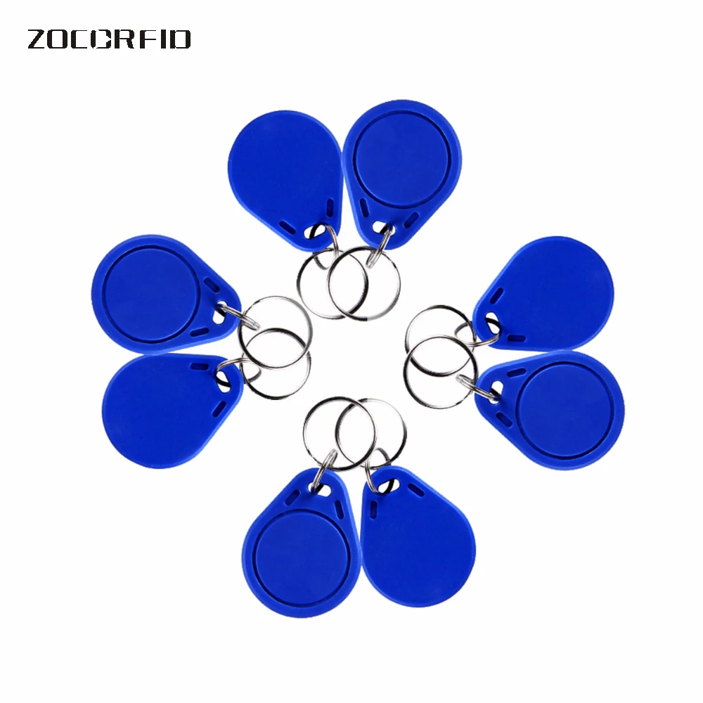 Tarjeta de Identificación de proximidad RFID, chips 3 # TK4100, 125Khz, etiquetas de Token, Keyfobs para Control de acceso, tiempo de asistencia, 10