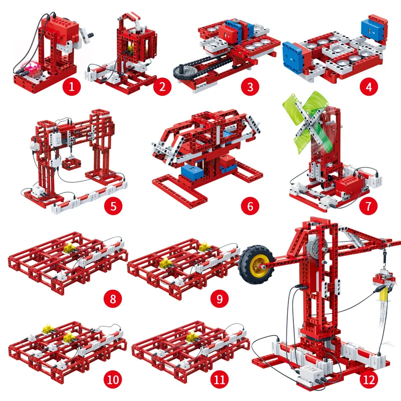 BanBao 12In1 elektryczna eksploracja magnetyczna maszyna techniczna cegły Model edukacyjny klocki dla dzieci zabawki dla dzieci 6921