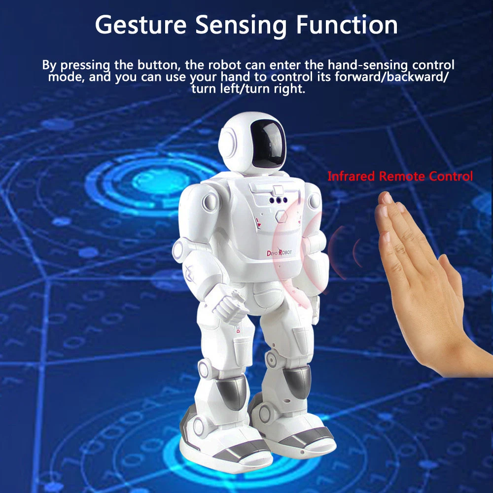 Intelligent Infrared Remote Control Induction Robot Programming One Click Demo Walk Glide Switch Dancing Puzzle Education RC Toy