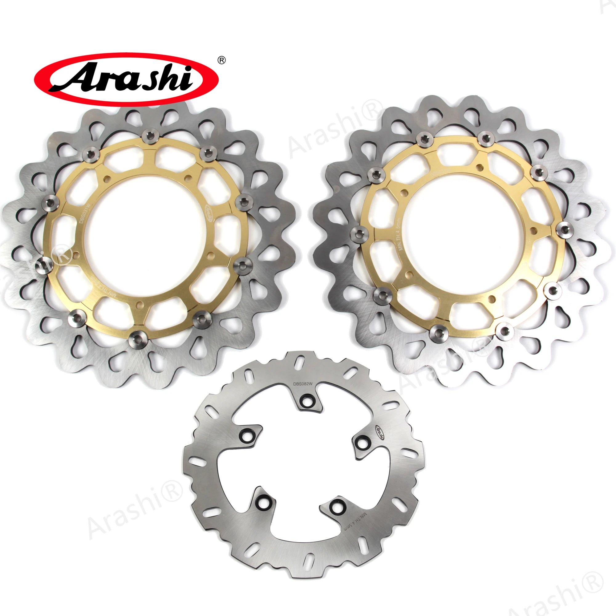 ARASHI For YAMAHA FZ1 2006-2014 CNC Front Rear Brake Rotors Brake Disc FZ1000 FAZER 1000 FZ 1 FZ-1 FAZER1000 ABS 2007 2008 2009