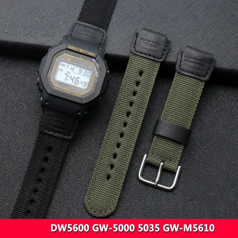 Nylon Strap Bracelet Watchband for Casio G-Shock DW-5600 DW5600 DW-5610 GW-B5600 GLS-5600 GW-M5610 GA110/100 Watch Accessories