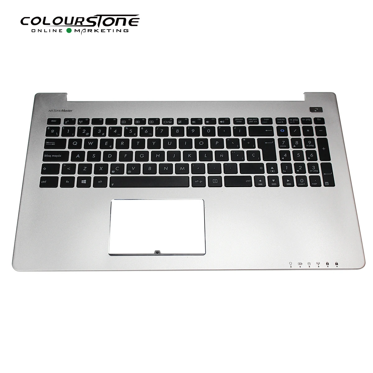 S500CA الإسبانية لوحة مفاتيح الكمبيوتر المحمول لشركة آسوس S500C S500 Palmrest غطاء لوحة المفاتيح الفضة لوحة المفاتيح دون الخلفية و Topcase