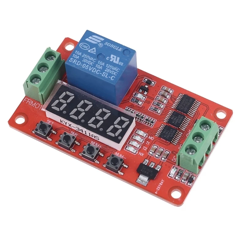 Updated Version 5V 12V 24V FRM01 1 Channel Multifunction Relay Module Loop Delay Timer Switch Self-Locking Remote Control RC Toy