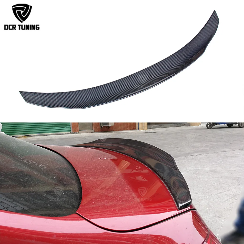 PSM Style For Mercedes W205 Carbon Spoiler Sedan C63 C180 C200 C250 C260 4-Door Carbon Fiber Rear Trunk Spoiler  2014 - UP