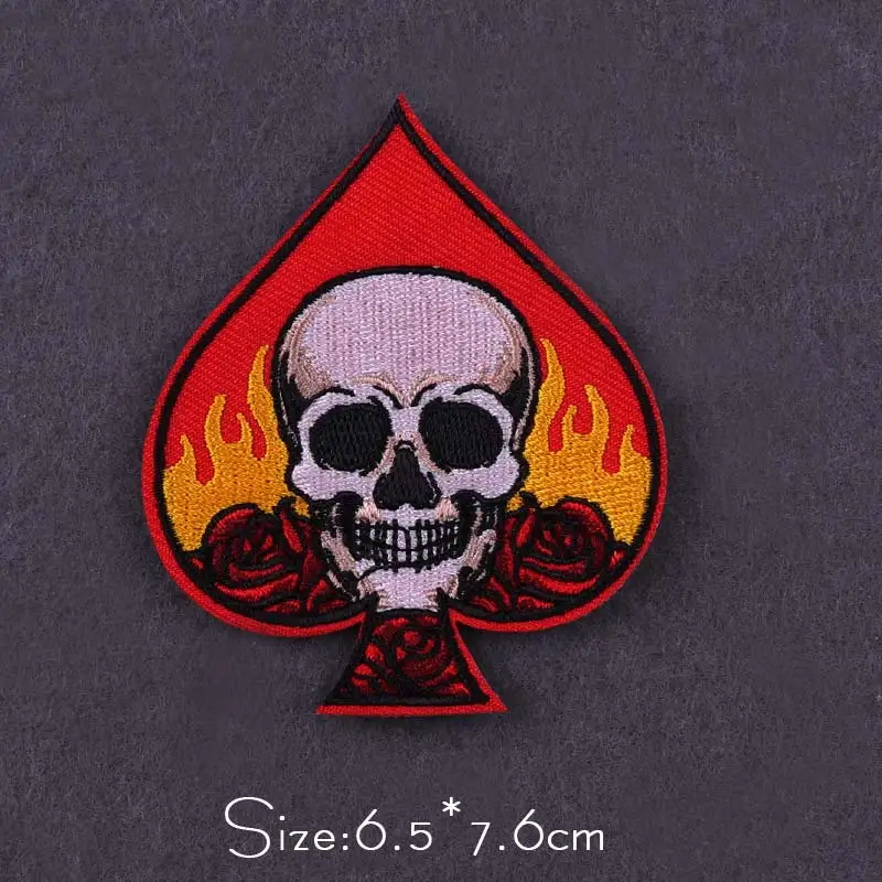 الهبي الشرير/الجمجمة التصحيح الهبي الحديد على بقع على الملابس المطرزة بقع للملابس شارة مطرّزة ملصقات الحيوانات #2