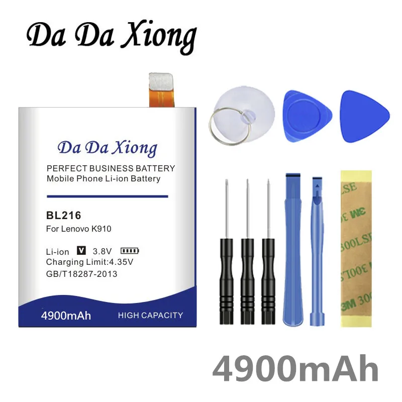 DaDaXiong 4900mAh BL216 Battery For Lenovo VIBE Z K910 K6 X910 K910e