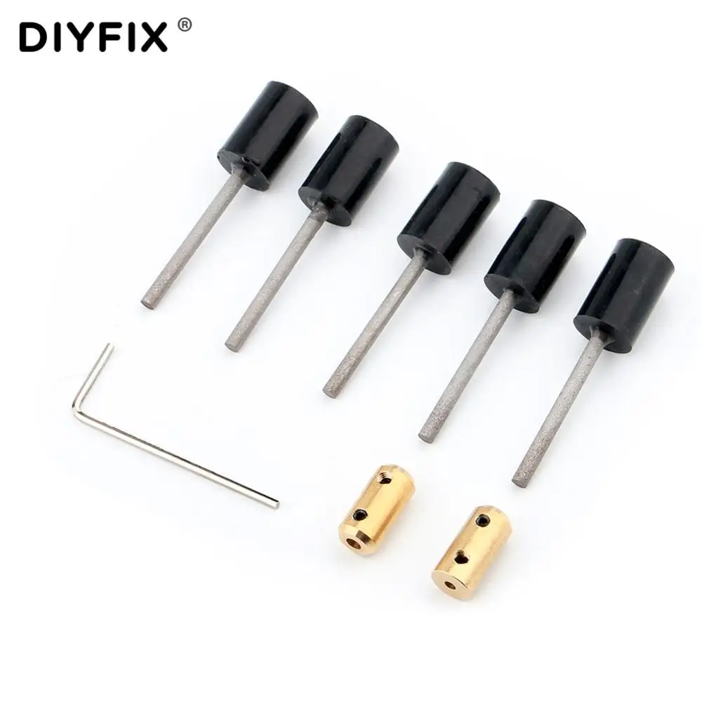 DIYFIX-herramienta de limpieza de pegamento OCA, cabezal suave de silicona, sin daños, herramienta de reparación de cabezal de pulido, 5 uds.