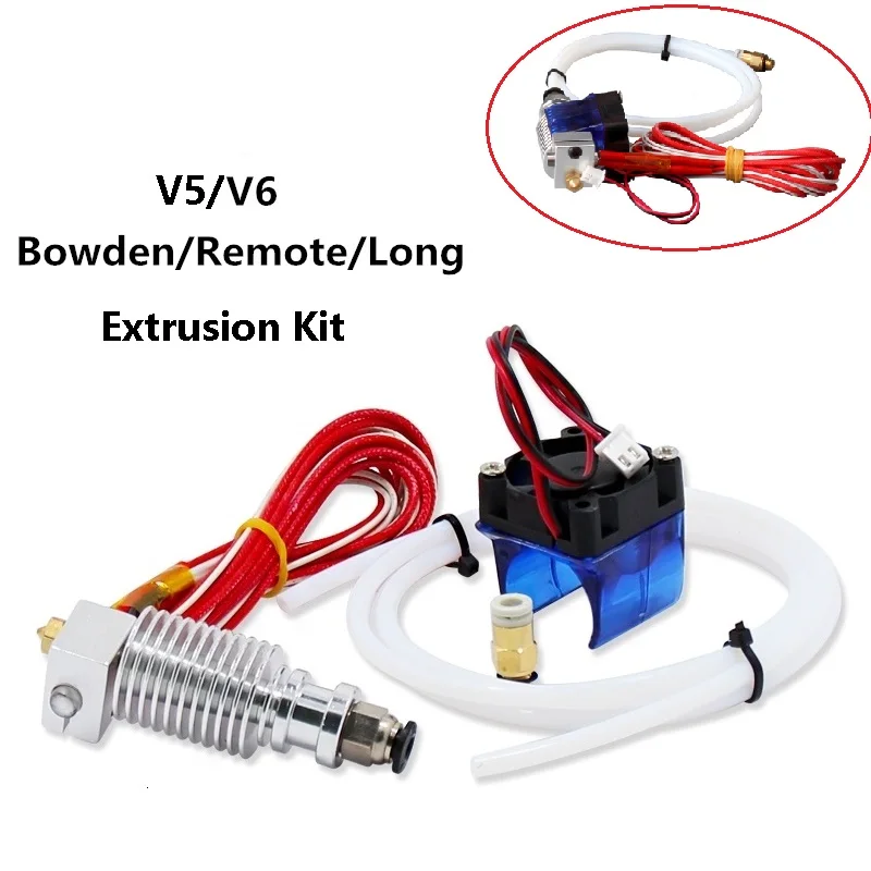 3Dプリンター部品,E3d v5/v6 j-ヘッド,12v/24v,40w,bowden/direct押し出し1.75/3mm,0.4mm,ノズル,1セット