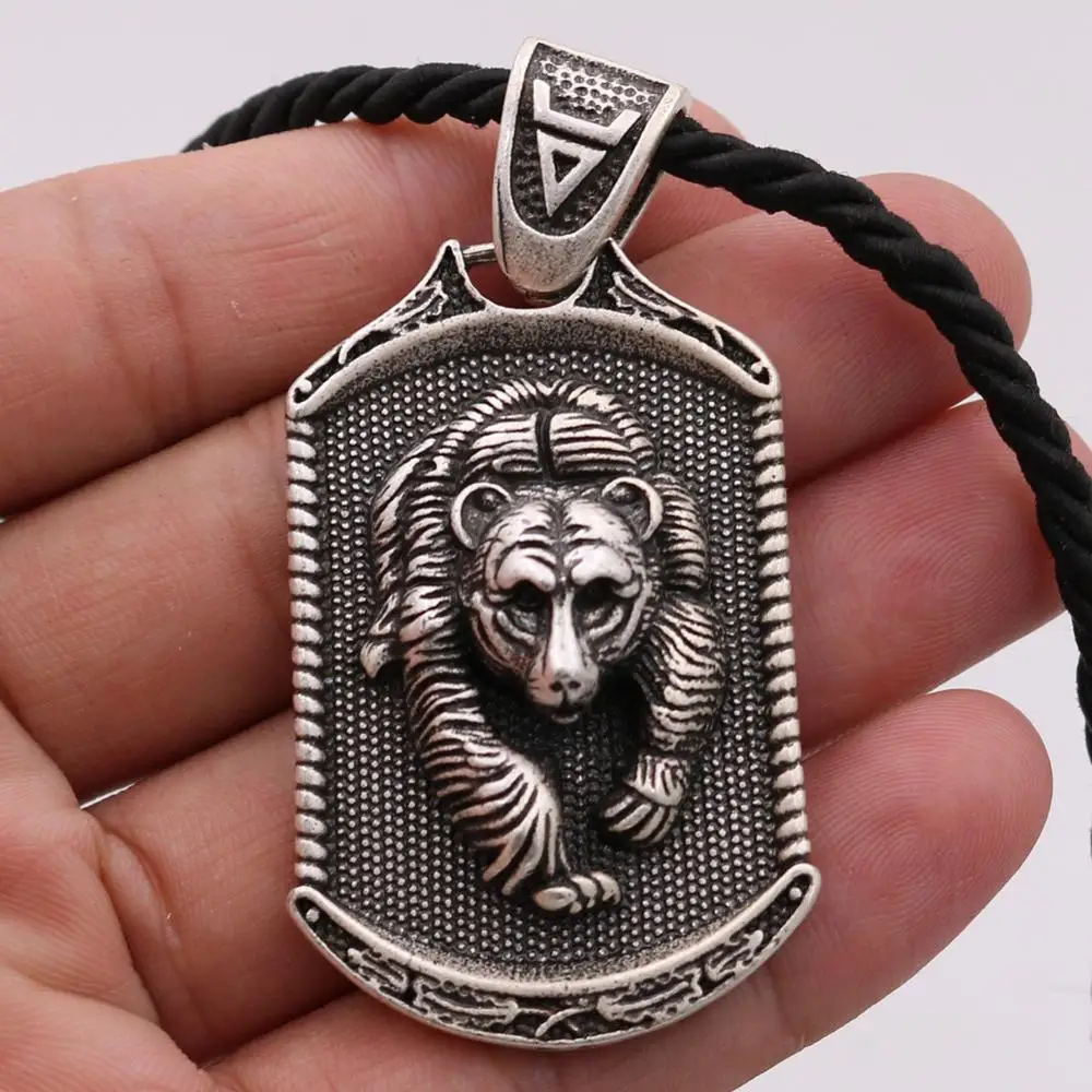 Viking Jewelry Valknut Wolf Amulet Bear Pendant Slavic Veles Symbol Necklace Men Talisman pagan Jewlery Accesorios Mujer