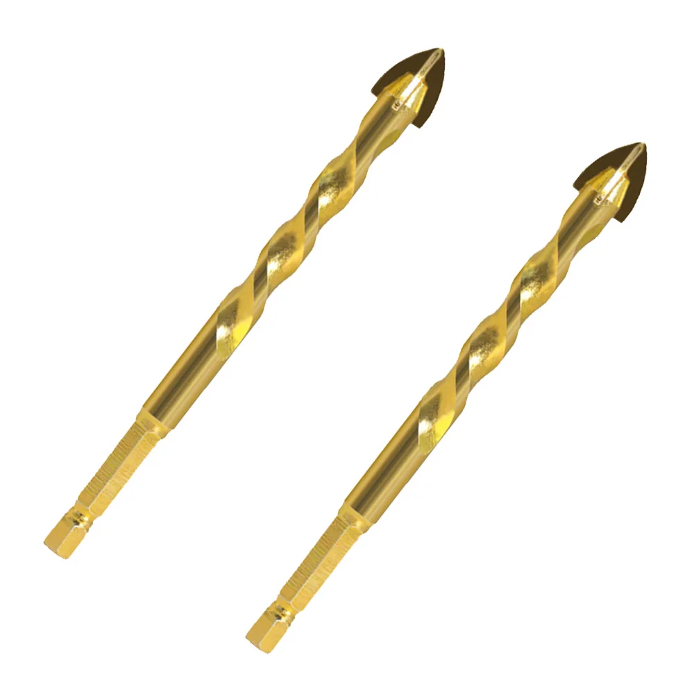 Broca triangular de quatro gumes com ponta de diamante, 6-12mm, torcida, azulejos de cerâmica, para abrir buracos de concreto, liga