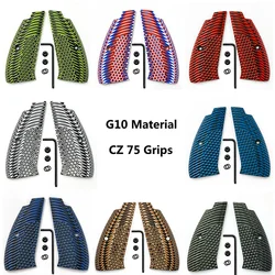 1 Pair CZ75 G10 Handle Grips Patches for CZ 75 Full Size, SP-01 Series, Shadow 2, 75B BD, With Screws Included DIY Making Scales