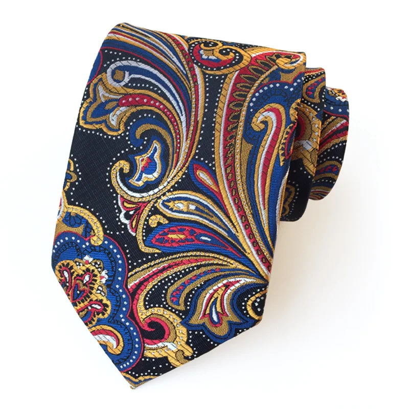 8cm Factory wholesale tie casual formal wear professional business men\'s tie high weft Mi Paisley cashew flower Ties for men