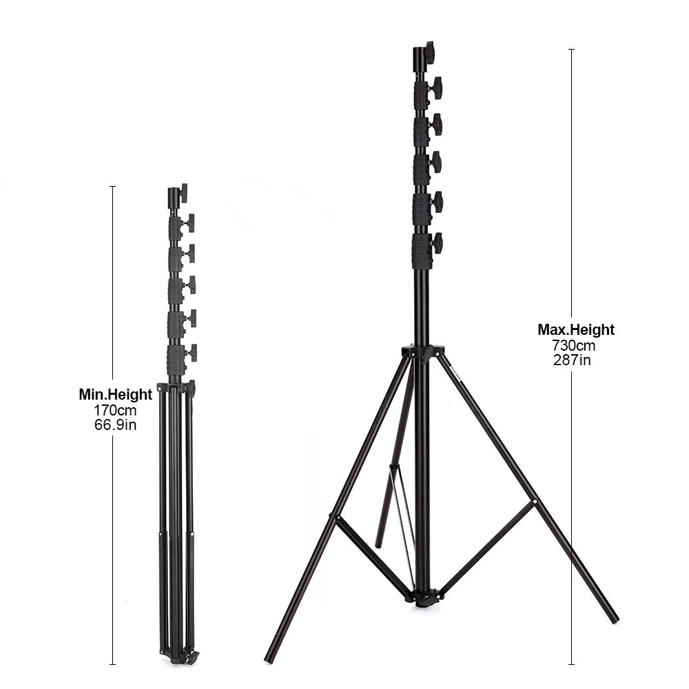 Imagem -02 - Selens-film e Light Stand com Air Pressure Buffer Alumínio Liga Light Stand Spring Lamp Holder Flash Frame 73 m