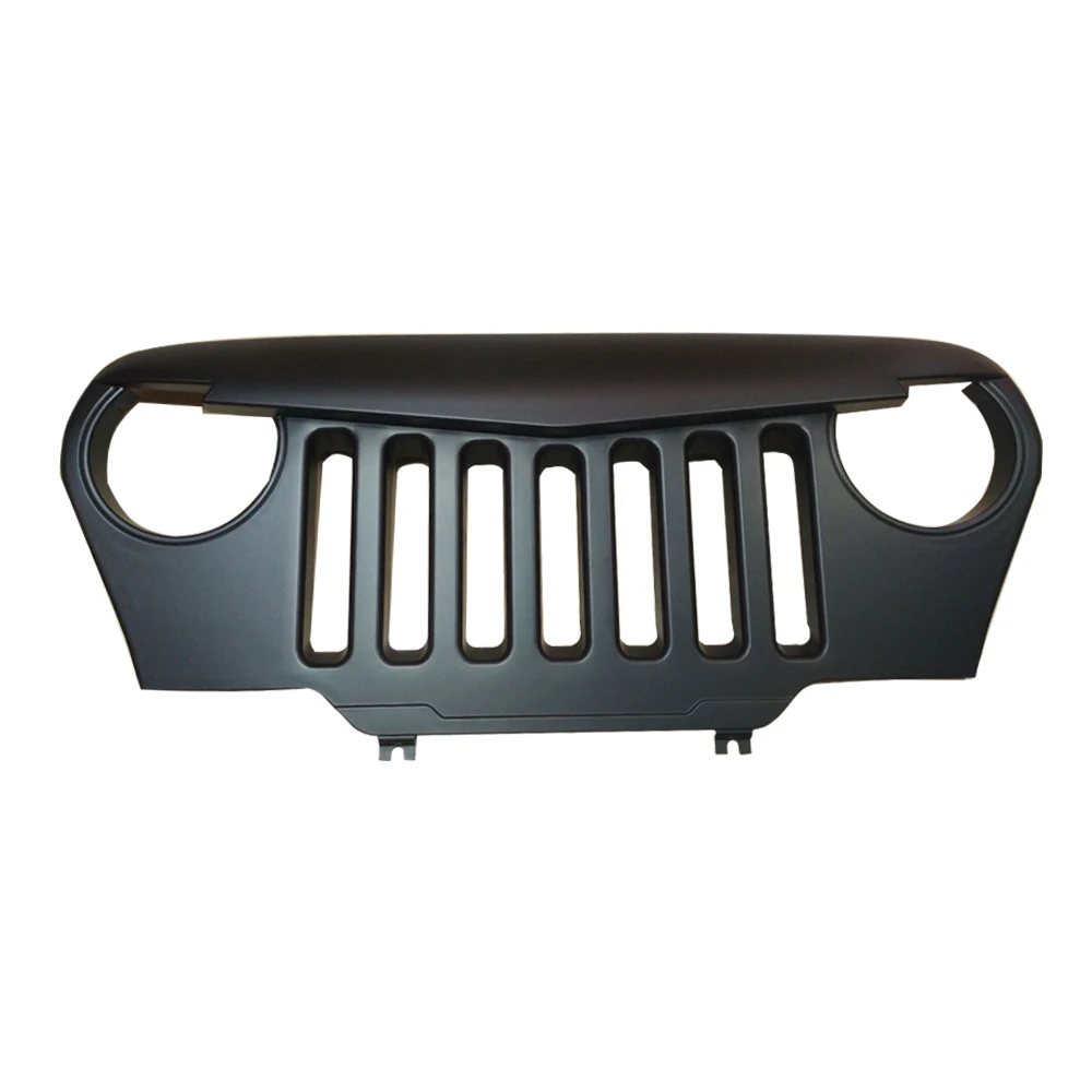 

J187 Grill Cover Front Grille w/Mesh Inserts Compatible with Jeep Wrangler TJ LANTSUN