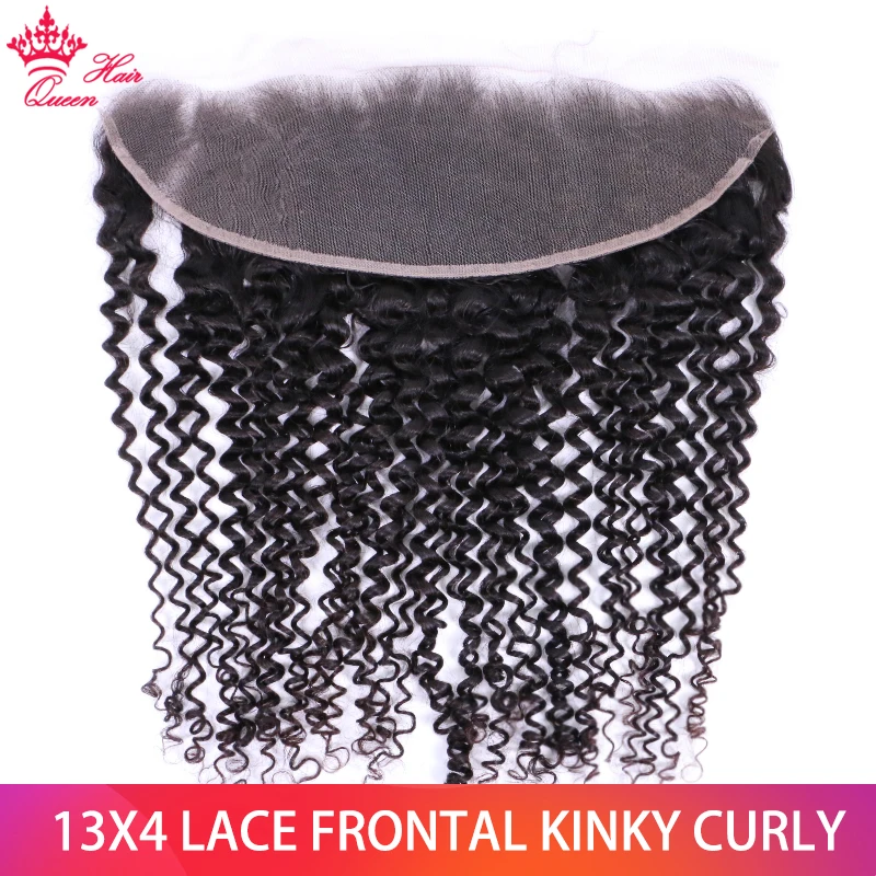 

Queen Hair HD Lace Kinky Curly Frontal Closure Virgin Human Raw Hair Extensions Top Quality Swiss Lace Closure