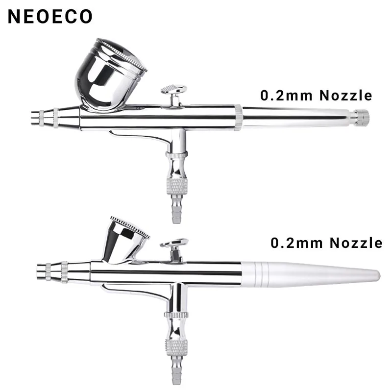 0,2 MM Schwerkraft Feed Dual-Action Airbrush Kit Trigger Spritzpistole Sprayer für Make-Up Kunst Handwerk Modell Farbe Spritzen Hobby Air Pinsel – Detail 1