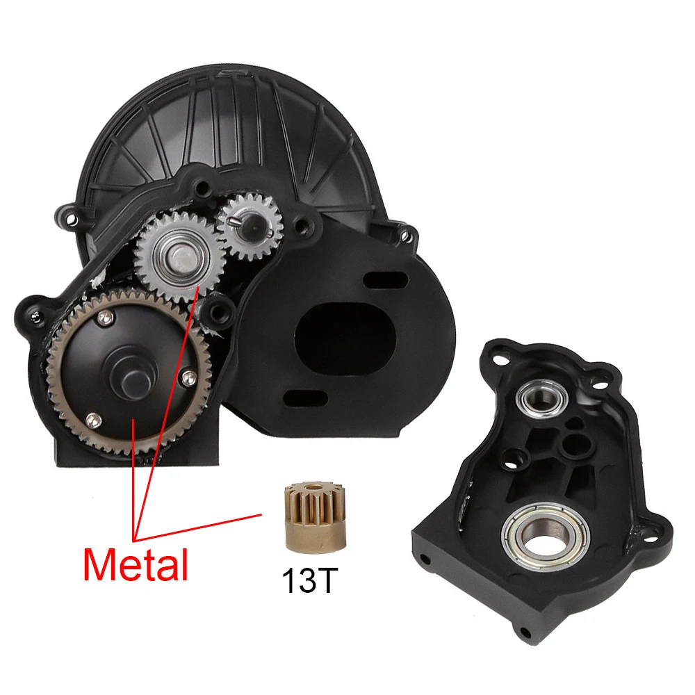 INJORA Complete Gearbox Transmission Gears Set 1/10 RC Crawler Car Axial SCX10 SCX10 II 90046 Upgrade Part