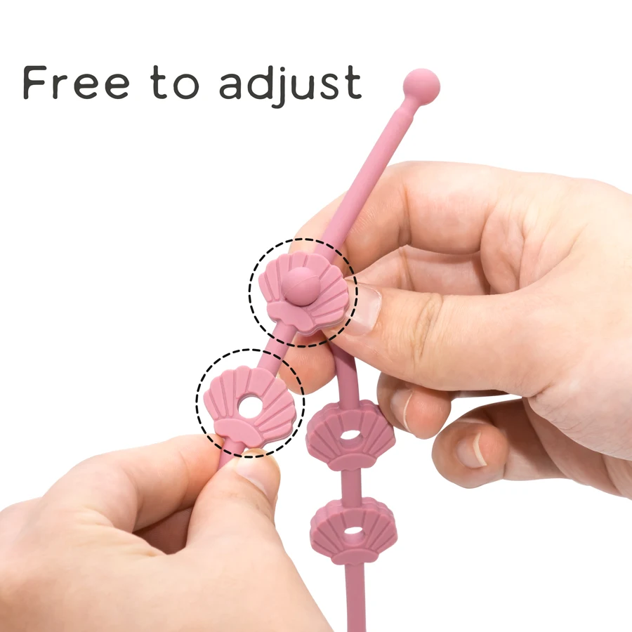 Baby Silicone Toys Straps for Teether Anti-lost Adjustable Pacifier Chain Stroller Assist Anti-Drop Rope Baby Accessories