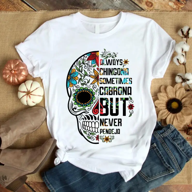 

Sugar Skull Flower Shirt Print Women 3D Print Colorful Tshirt Cotton Casual Funny 90s Girl Top Tees gothic clothes Drop shipping