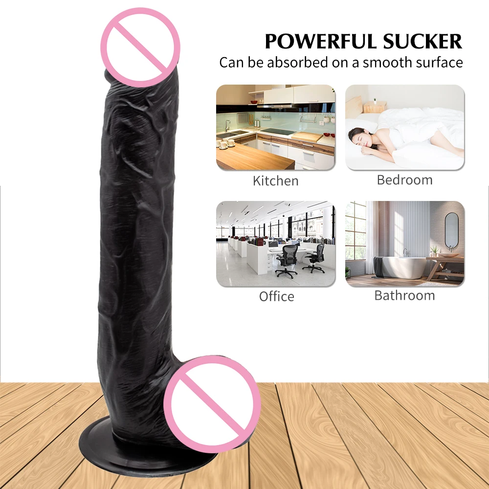 30cm Simulation Dildo Soft Penis with Strong Suction Cup Female Masturbation Device G-spot Vagina Stimulator Sex Toys for Couple