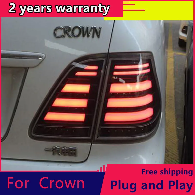 car styling  for  For Toyota Crown 2005-2009 LED taillight for crown rear lamp with dynamic turn signal+drl+brake+reverse