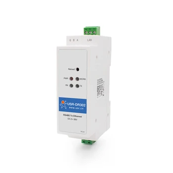 DIN-Rail Modbus RS485 Serial Port to Ethernet Converter, transmissão transparente bidirecional entre RS485 e RJ45