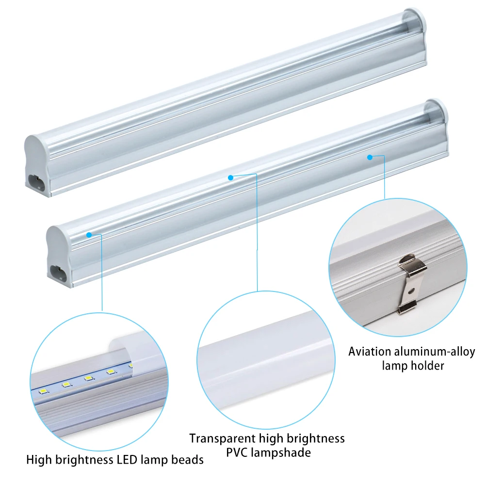 Phytolamp LED Grow Light 85-265V  Full Spectrum LED tube bar Lamp for Plants  8W 30Cm for Grow Tent Greenhouses Flowers