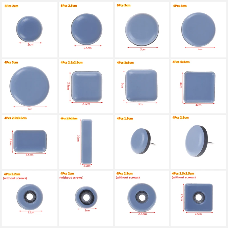 4Pcs/6Pcs/8Pcs Slider Padเฟอร์นิเจอร์ตารางฐานProtector CoasterพรมGround Magic Moving Anti-Abrasionชั้นขายส่ง