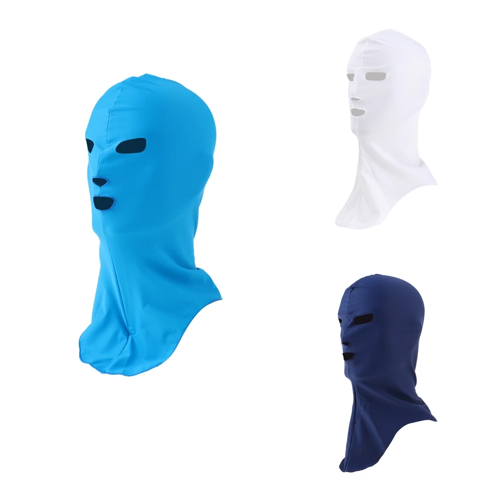 Swiming Diving Wetsuit Hood UV Sun Protection Full Face Mask Head Neck Cover Face Bikini Elastic Swim Cap