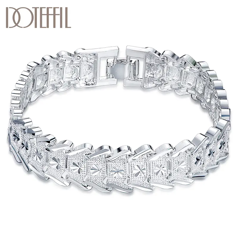 Pulsera De Circón De Corazón De Plata De Ley 925 De Lujo Para Mujer