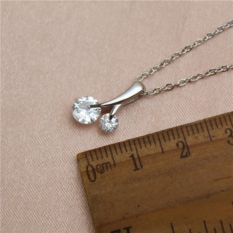 Full-body S925 sterling silver necklace inlaid with zircon simple exquisite light luxury Korean clavicle chain