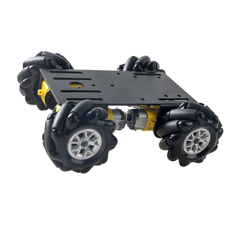 4WD 60 ミリメートルメカナム全方向ホイール金属スマートロボットカーシャーシキット高トルク TT モーター DIY Arduino 教育ドリフト