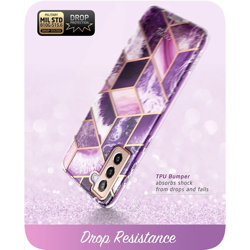 For Samsung Galaxy S21 FE Case 5G (2022) I-BLASON Cosmo Slim Full-Body Stylish Protective Case with Built-in Screen Protector