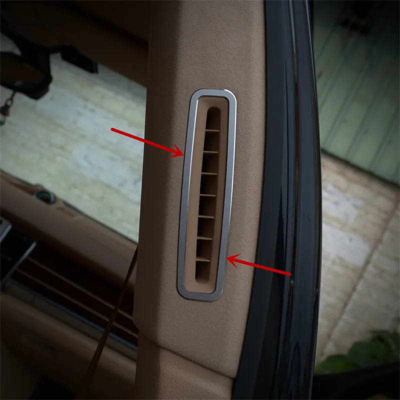 Interior B columna de ventilación de aire acondicionado, embellecedor de cubierta decorativa de salida para Porsche Panamera 2010-16, lentejuelas de aleación de aluminio