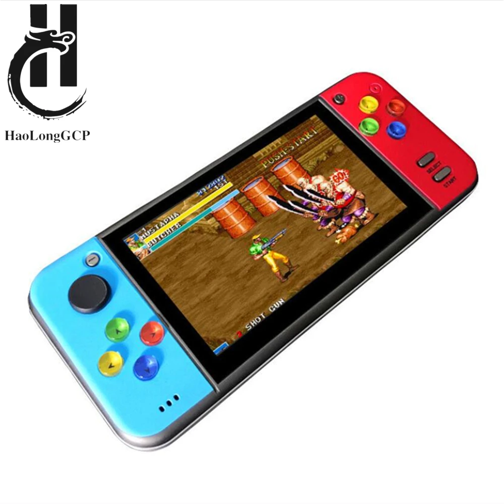 5 inch screen protable game console 8GB built-in 2000 free games for mame/nes/md/snes support music video picture HD TV Out