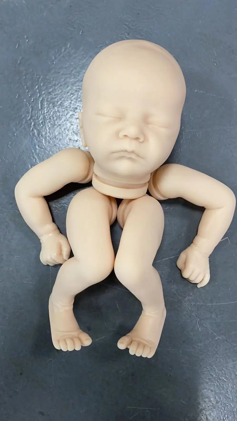 NPK 18inch Reborn Doll Kit Charlotte with Bent Legs Unfinished Sleeping Newborn Baby Parts with Body