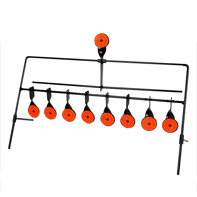 Vendita calda 5 obiettivi auto ripristino Spinning fucile ad aria compressa tiro bersaglio in metallo Set per pratica/gioco