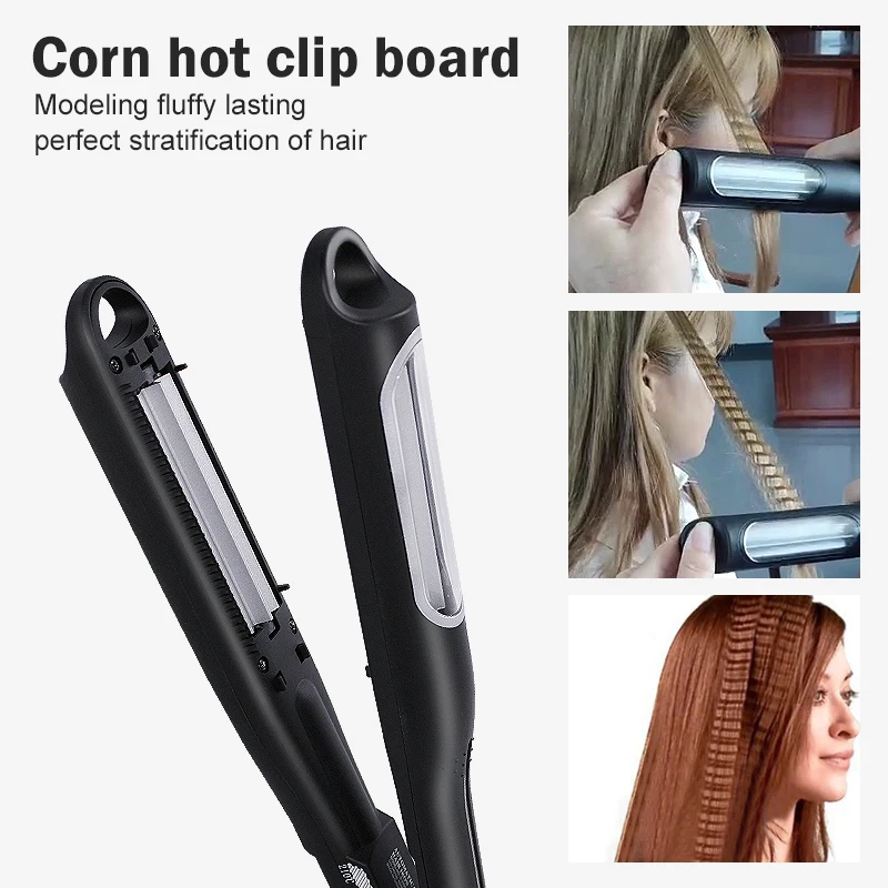 Fast Heating Hair Corrugated Iron Hair Wave Curler 30 Seconds Ceramic Curling Tools Women's Long Hair Waver Styling Tools