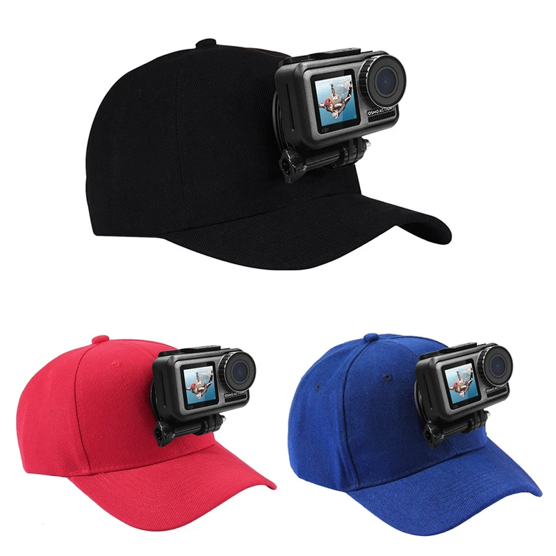 4 in1 Berretto Da Baseball Del Cappello Del Sole del Cappello Della Protezione di 1/4 pollici adattatore di Base Del Supporto Del Supporto Per insta360 one X GoPro DJI OSMO macchina fotografica di Sport di azione
