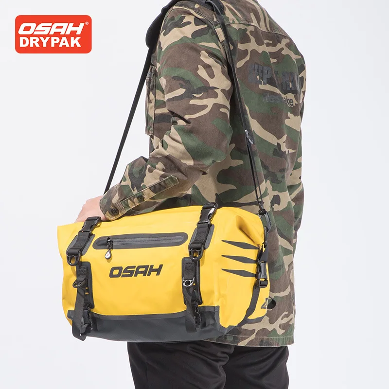 OSAH Motorcycle Back Seat Bag Mountain Bike Waterproof Riding Backpack / Travel Bag / Single Shoulder Bag yellow 4 Colors