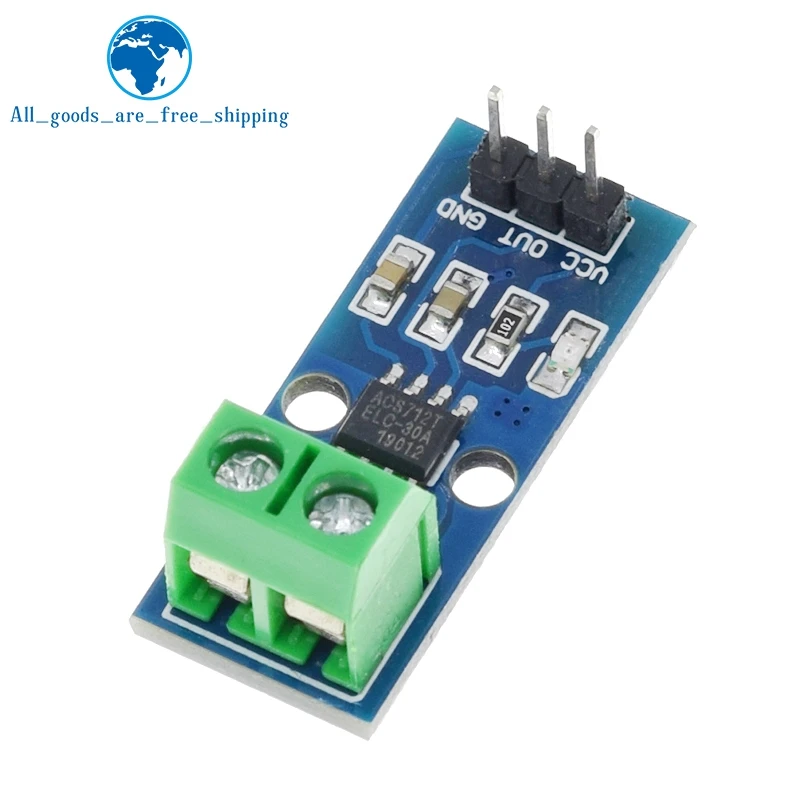 TZT Hot Sale ACS712 5A 20A 30A  Range Hall Current Sensor Module ACS712 Module For Arduino 5A 20A 30A