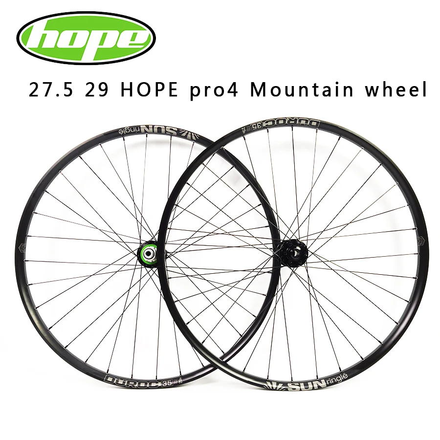 

27.5 29er bicycle mountain bike wheel HOPE pro4 142*12 100*15 barrel axle QR aluminum mountain bike wheel 35MM wide