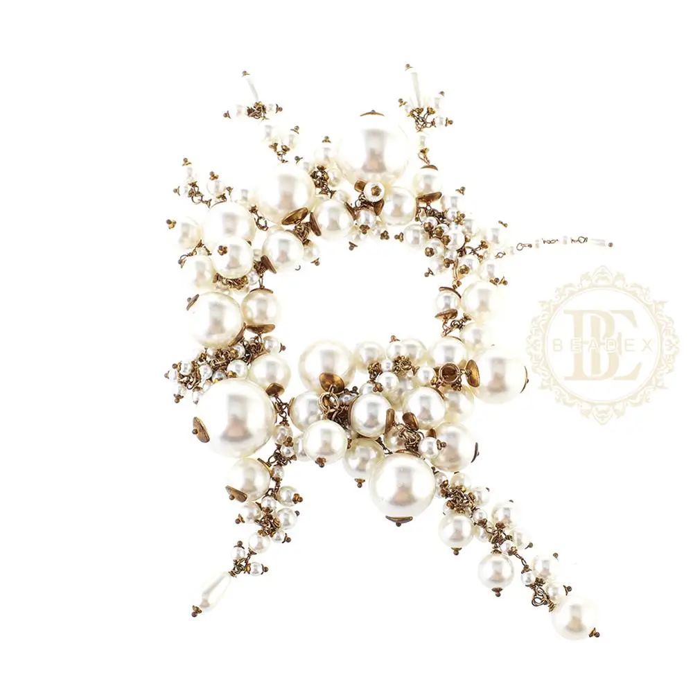 One Fashion Jewelry Bracelet Hand Connected Plastic Pearl - 70mm (BE12)