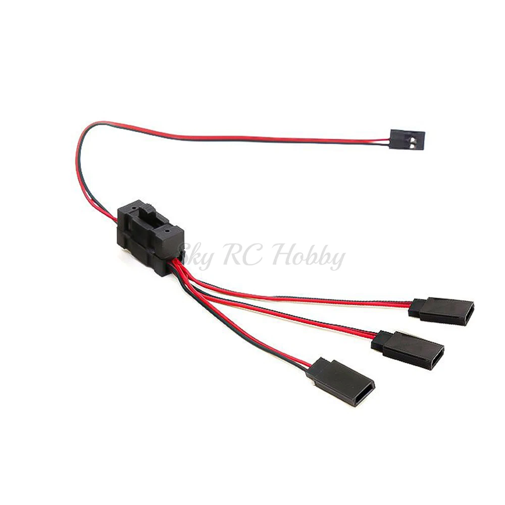 RC Servo Extension 1 to 3 / 1 to 4 Y Wire Cable LED Light Control Power Switch for JR Futaba RC Model