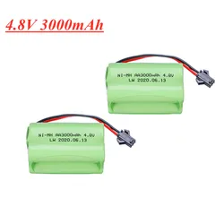 4.8v 3000mah Ni-MH Rechargeable Battery For RC toys Tanks robots cars trains robots model accessory 4.8 V NI-MH AA battery pack