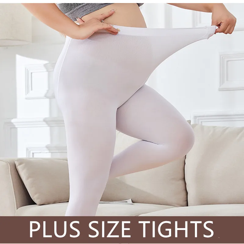 Bas de danse moulants en velours pour femme, bas extensible respirant, blanc, grande taille, printemps automne