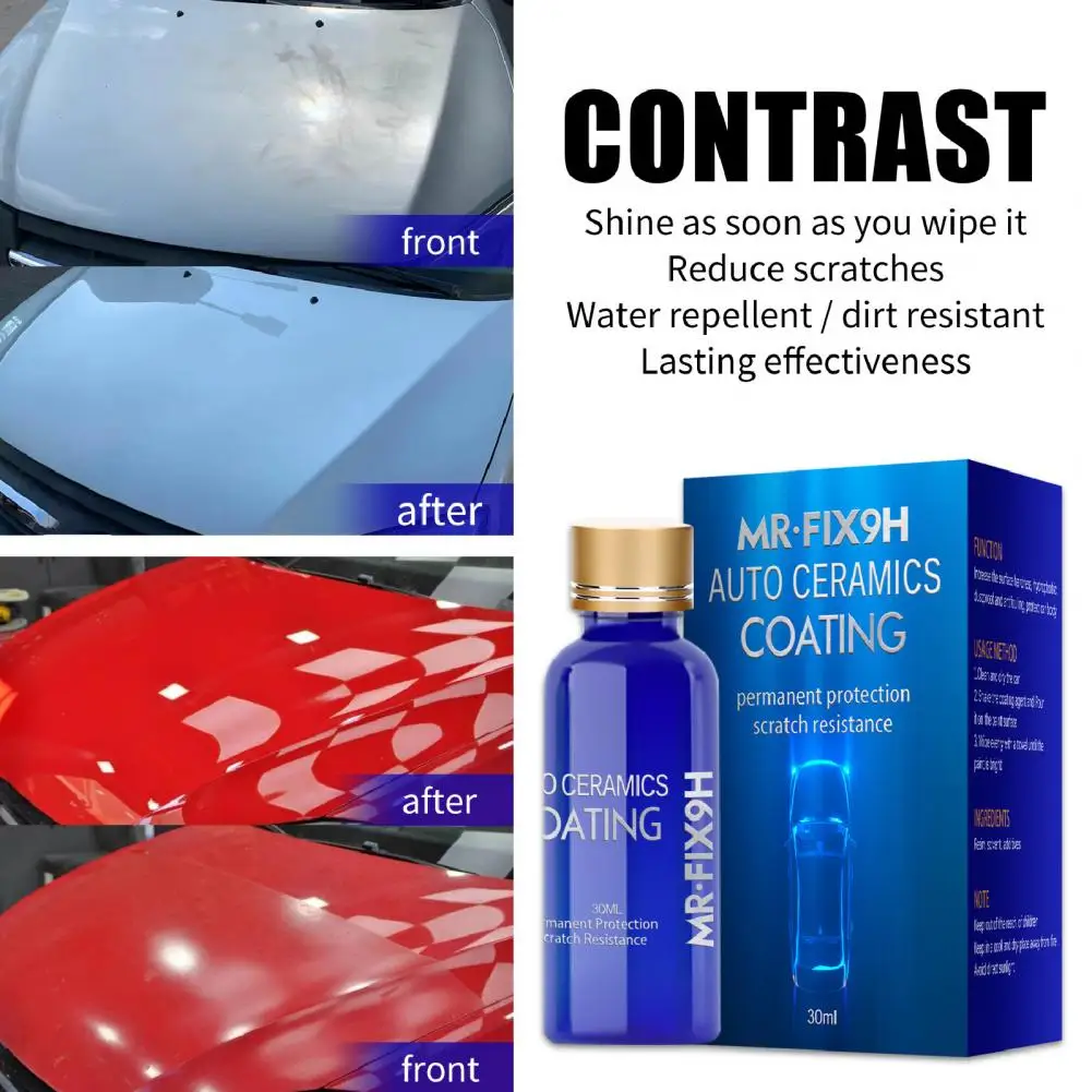 30/50ml Car Liquid Ceramic Coat Glossy Scratches Remover Paint Care Auto Super Hydrophobic Glass Coating Polish for Car Tools