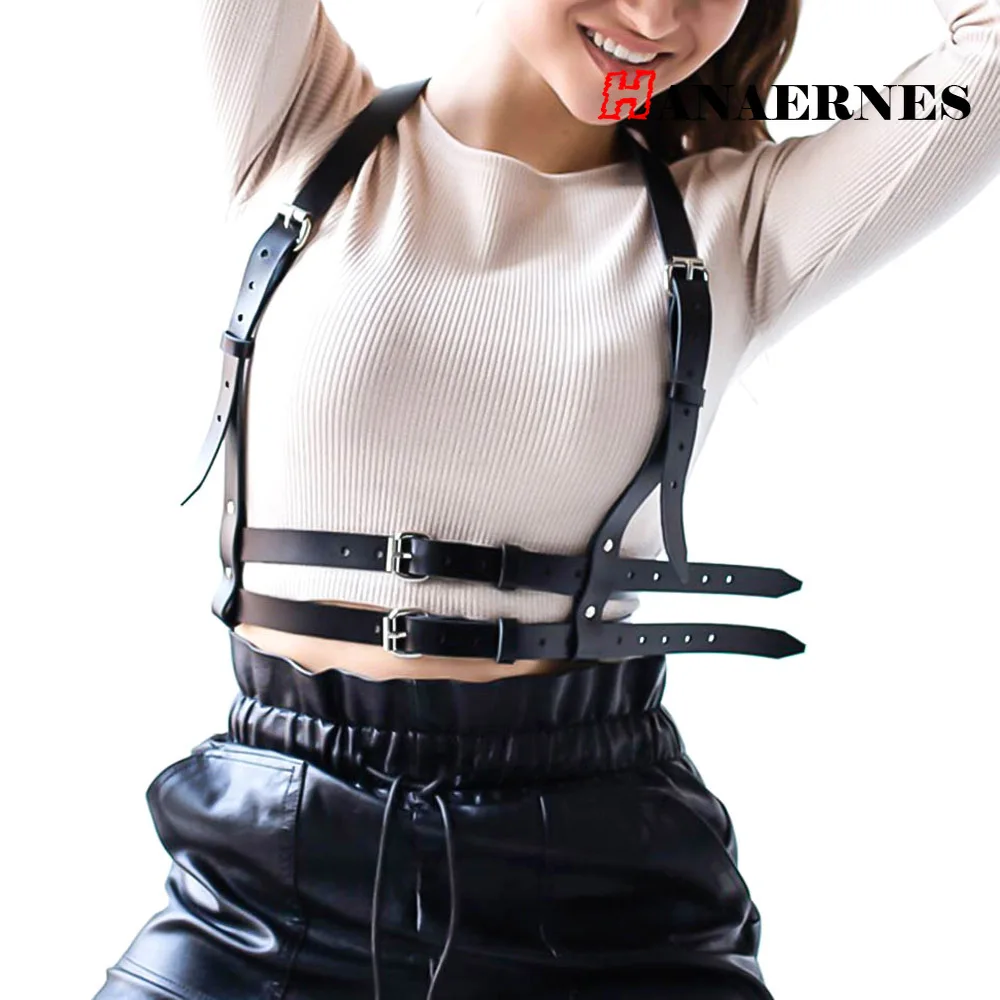 Sexy Lady Bondage Sword Belt Goth Leather Waist To Leg Harness Women's Leather Harness Lingerie Garter Belt Thigh Suspenders Toy