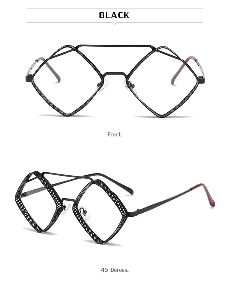 Mimiyou SteamPunk Hohle Rhombus-Sonnenbrille für Herren, Retro-Legierungs-Sonnenbrille für Damen, modische Brillen, Marke UV400, Brillen, Sonnenbrillen – Detail 22